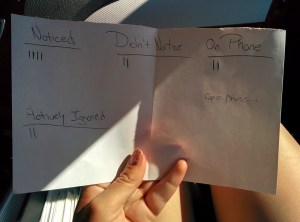 Best part: Of the two people who didn't notice me because they were on the phone, one of them was an OPP officer.