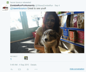 He looks terrified, but I swear he wasn't!